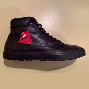 Men's Moretti Black High-Tops w/ Rolling Stones Logo